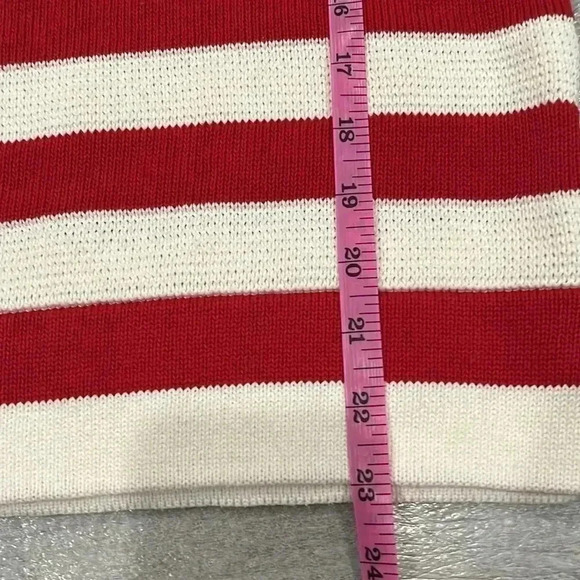[34/S]Lacoste Red/Pink Mixed Colours Linen Blend Knit Mid Sleeve Scoop  Sweater - Picture 9 of 10